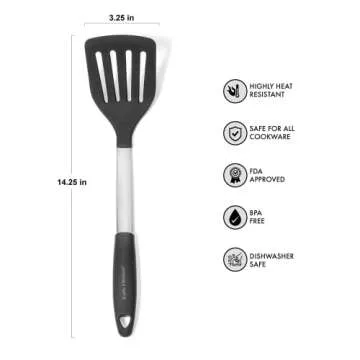 Versatile Daily Kitchen Silicone and Steel Spatula for Cooking
