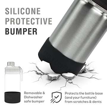 CHILLOUT LIFE 12 oz Kids Insulated Water Bottle for School with Leakproof Spout Lid and Cute Waterproof Stickers, Personalized Stainless Steel Thermos Flask Metal Water Bottle for Girls & Boys