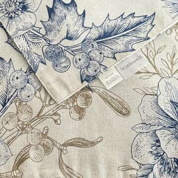 Inselnwald Placemats Set of 4 for Dining Table, 12 x 18 Inch Vintage Floral Lined Heat Resistant Mac...