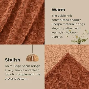 Bedsure Cozy Sherpa Fleece Throw Blanket for Winter Comfort