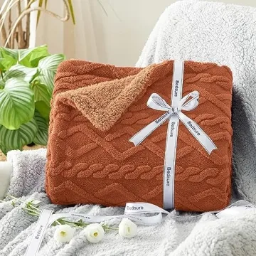 Bedsure Cozy Sherpa Fleece Throw Blanket for Winter Comfort