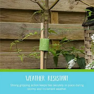VELCRO Brand VEL-30089-AMS Wide Extra Support Garden Ties Recycled Plastic for Strong Roses Shrubs Vines and Heavy Plants, 1in x 35ft, Green
