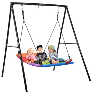 Trekassy Swing Sets: 440lbs Heavy Duty A-Frame Swing