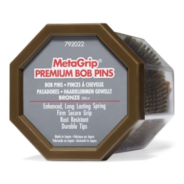 MetaGrip Bronze Bobby Pins for Thick Hair, 300 Count