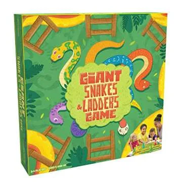 Pressman Giant Snakes & Ladders Game - Classic Gameplay Supersized, 60 months to 1188 months