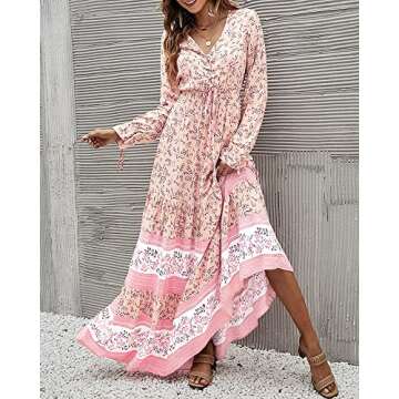 Dyexces Women's Floral Maxi Dress for Beach Parties