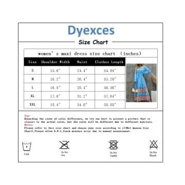 Dyexces Women's Floral Maxi Dress for Beach Parties