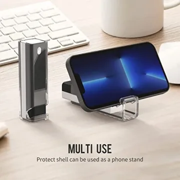 CLICK CLEAN Screen Cleaner, Fingerprint Proof Screen Cleaner Spray, All-in-One Cleaner with Microfiber and Shell for All Phones, Laptop and Tablet Screens (Black)