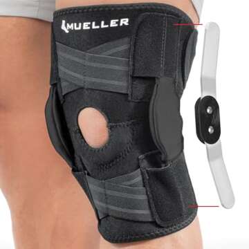 MUELLER Self Adjusting Hinged Knee Brace for Pain Relief