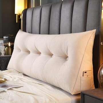 Comfortable Wedge Headboard Pillow - Perfect for Reading