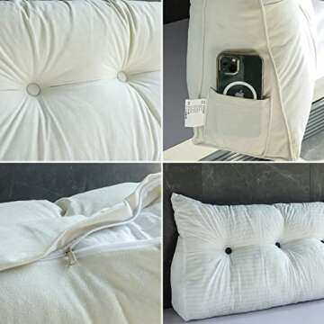 Comfortable Wedge Headboard Pillow - Perfect for Reading