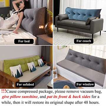 Comfortable Wedge Headboard Pillow - Perfect for Reading