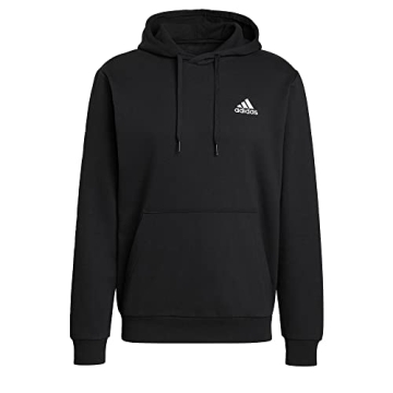 adidas Men's Fleece Hoodie in Black/White - Medium