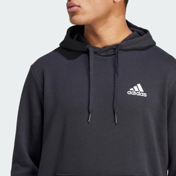 adidas Men's Fleece Hoodie in Black/White - Medium