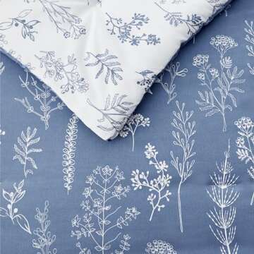 Bedsure Queen Comforter Set - Soft Floral Bedding Set