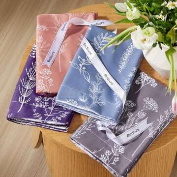 Bedsure Queen Comforter Set - Soft Floral Bedding Set