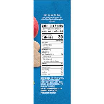 Gerber Snacks for Baby Teethers, Gentle Teething Wafers, Strawberry Apple Spinach, 1.7 Ounce, 12 Count Box (Pack of 6)