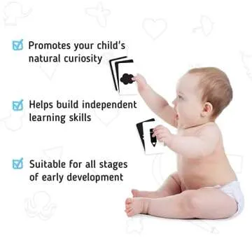 Merka High Contrast Baby Flashcards for Infant Learning