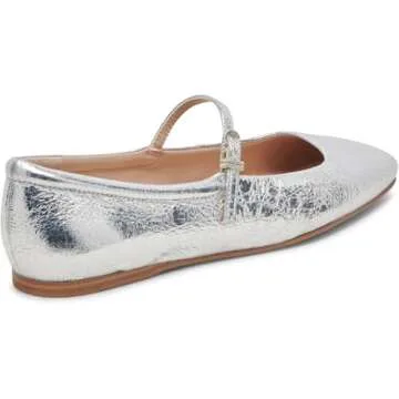 Dolce Vita Reyes Ballet Flat in Silver for Elegant Style