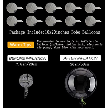 20 Inch Clear Bobo Balloons for Party Decorations