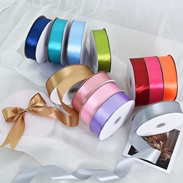 Toniful 1.5 Inch Satin Ribbon - 100 Yards for Crafting