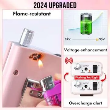 Makartt Nail Drill Professional, Rechargeable Nail E File 30000RPM Electric Nail Drill, Malory Pink ...