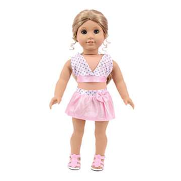 ZWSISU 18-Inch 7 Outfits Clothes for American 18inch Girl Doll Accessories Set