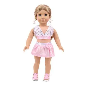 ZWSISU 18-Inch 7 Outfits Clothes for American 18inch Girl Doll Accessories Set