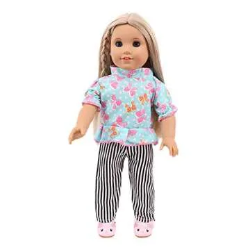 ZWSISU 18-Inch 7 Outfits Clothes for American 18inch Girl Doll Accessories Set