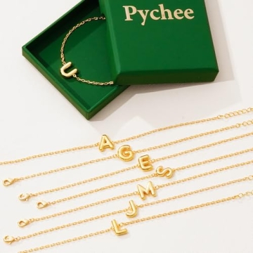 Elegant Pychee Bubble Initial Bracelet for Women