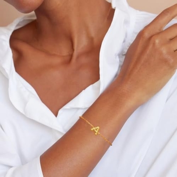 Elegant Pychee Bubble Initial Bracelet for Women