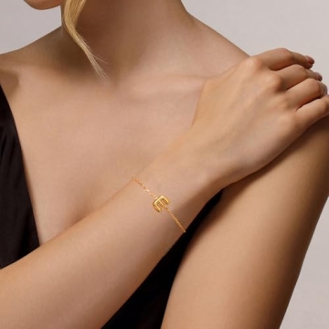 Elegant Pychee Bubble Initial Bracelet for Women