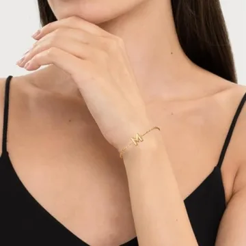 Elegant Pychee Bubble Initial Bracelet for Women