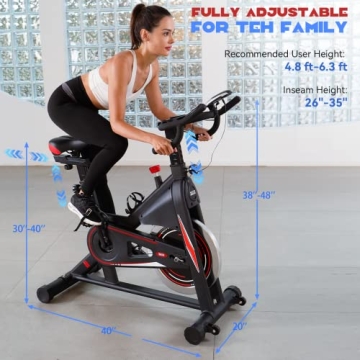 DMASUN Magnetic Resistance Exercise Bike for Home