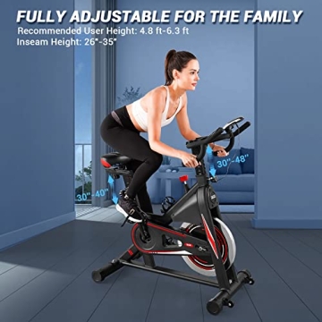 DMASUN Magnetic Resistance Exercise Bike for Home