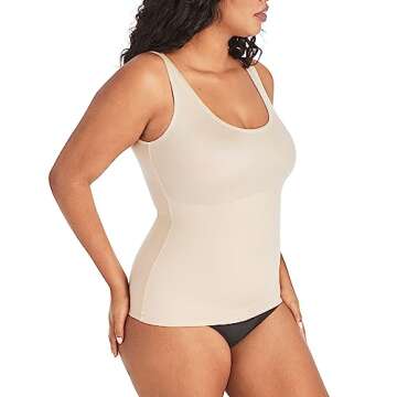 Maidenform Womens Comfort Devotion Cami Fl2018 Shapewear-tops, Latte Lift, Small US