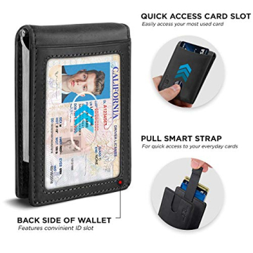 SERMAN BRANDS RFID Blocking Slim Bifold Wallet with Money Clip