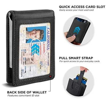 SERMAN BRANDS RFID Blocking Slim Bifold Wallet with Money Clip