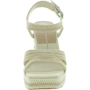 Dolce Vita Women's ANIRA Heeled Sandal, Ivory Pearls, 8.5