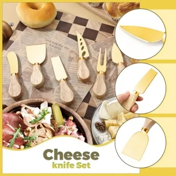 Premium Gold Charcuterie Utensil Set for Elegant Serving