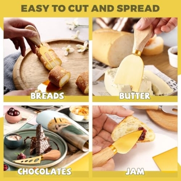 Premium Gold Charcuterie Utensil Set for Elegant Serving