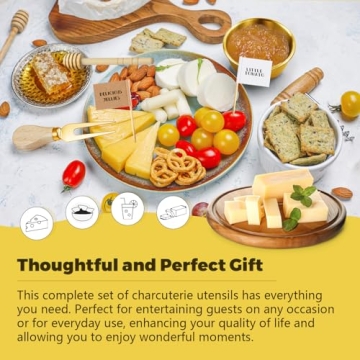 Premium Gold Charcuterie Utensil Set for Elegant Serving