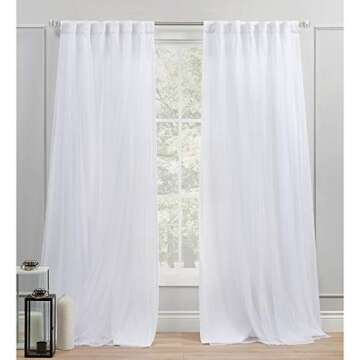 Exclusive Home Curtains Exclusive Home Catarina Layered Solid Room Darkening Blackout and Sheer Hidd...