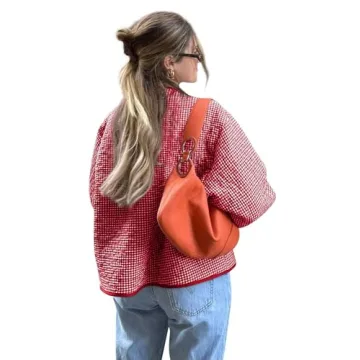 Yousify Lightweight Trendy Plaid Jacket for Women