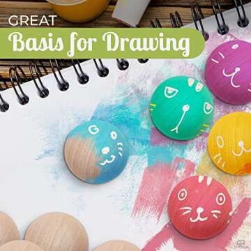 200PCS Natural Wooden Beads for Creative DIY Projects