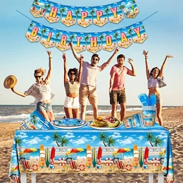 Beach Birthday Party Supplies - 142PCS Tropical Decor