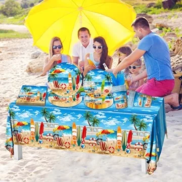 Beach Birthday Party Supplies - 142PCS Tropical Decor