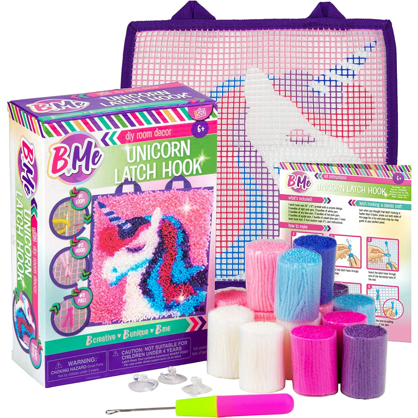 B Me Unicorn Latch Hook Kit for Creative Girls