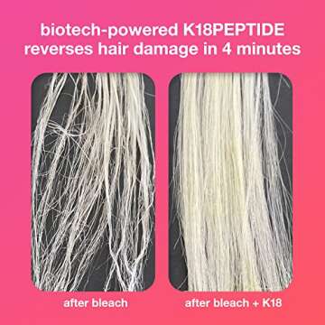 K18 Leave-In Molecular Hair Mask, Repairs Dry or Damaged Hair, Reverse Hair Damage from Bleach, Color, Chemical Services & Heat