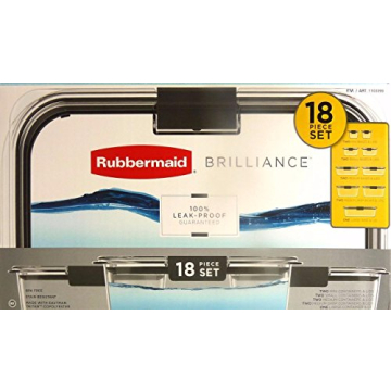 Rubbermaid Brilliance Microwavable Food Storage Set 18-Piece